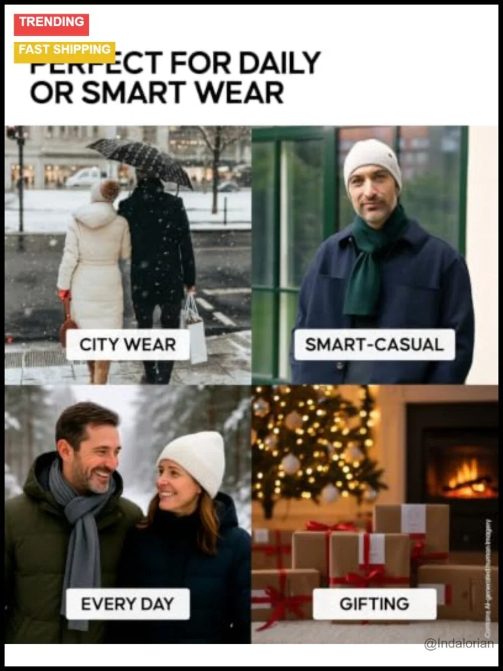 Merino Wool Scarf, Premium Quality Soft Winter Neckwear for Men Women